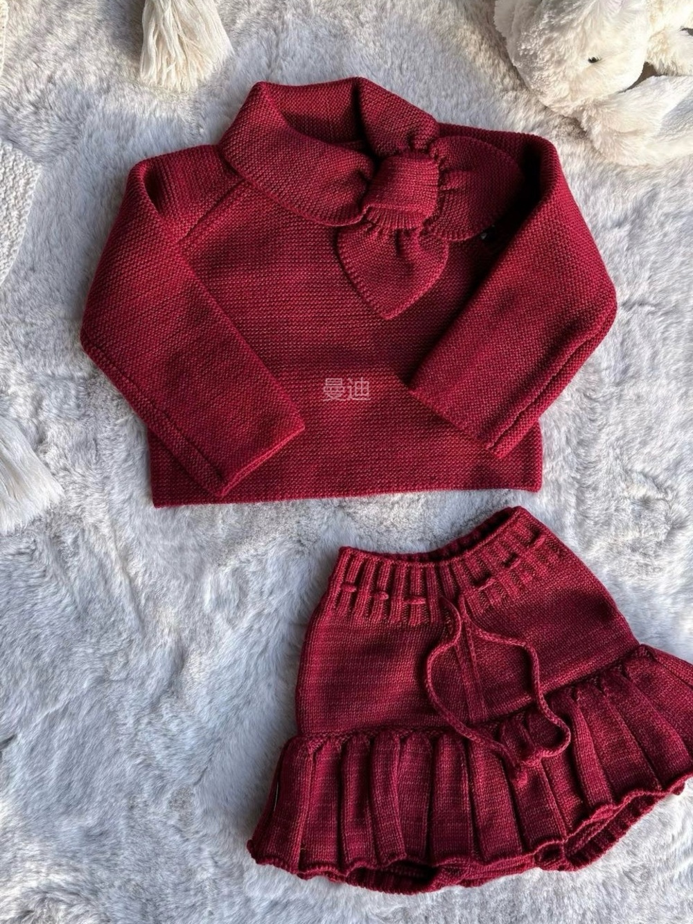 NWT MP-style Red Knit Scout Sweater and Skating Skirt Set